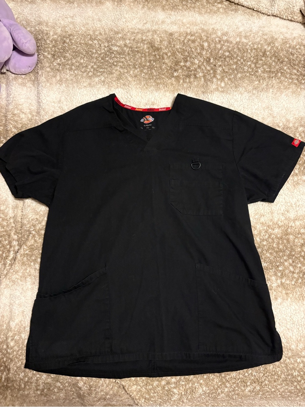 Dickies black scrub top
